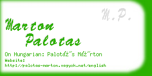 marton palotas business card